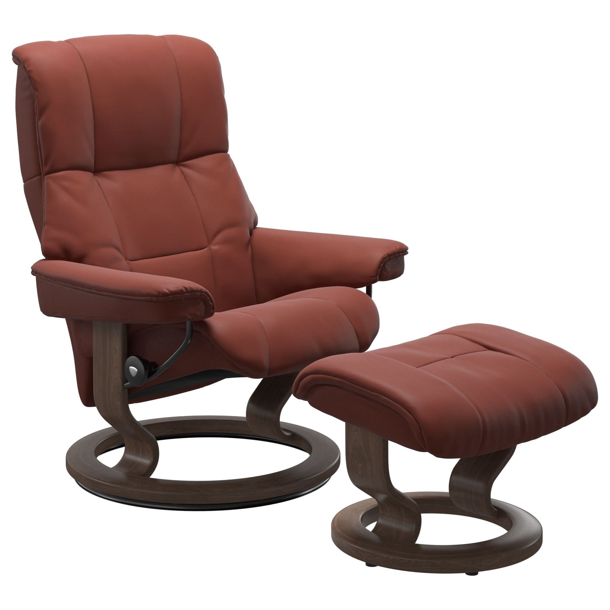 Stressless Mayfair Small Reclining Chair & Ottoman with Classic Base Jordan's Home Furnishings